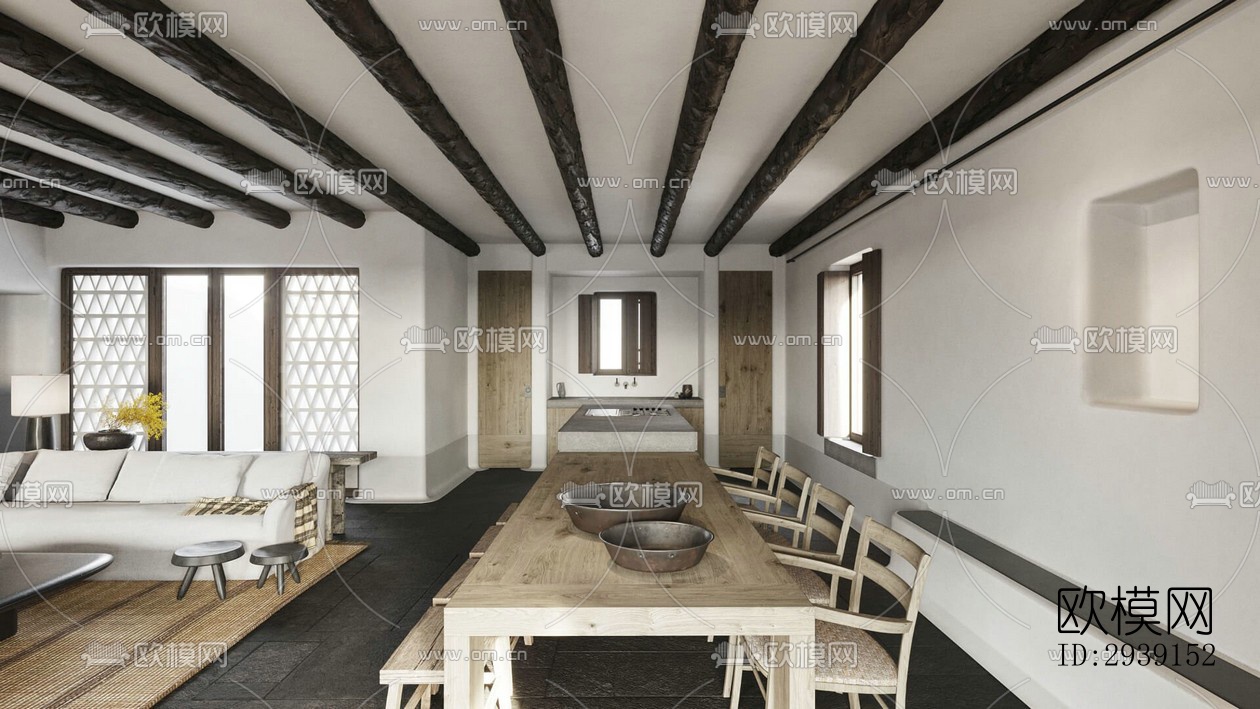 北欧酒店民宿效果图下载（渲染图11）