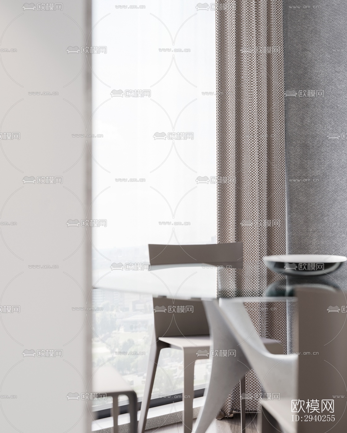 现代平层效果图下载（渲染图1）