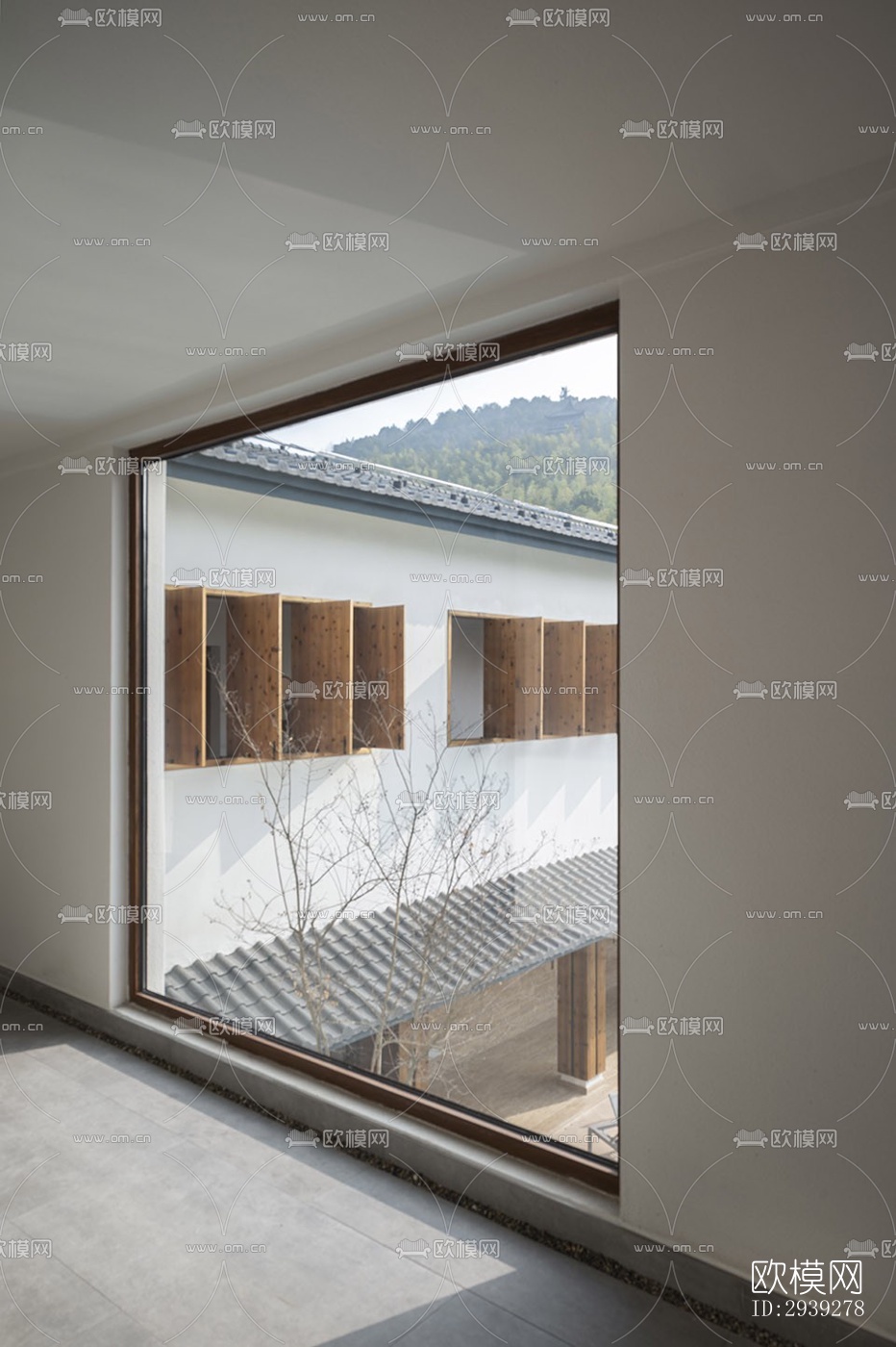 新中式酒店民宿效果图下载（渲染图2）