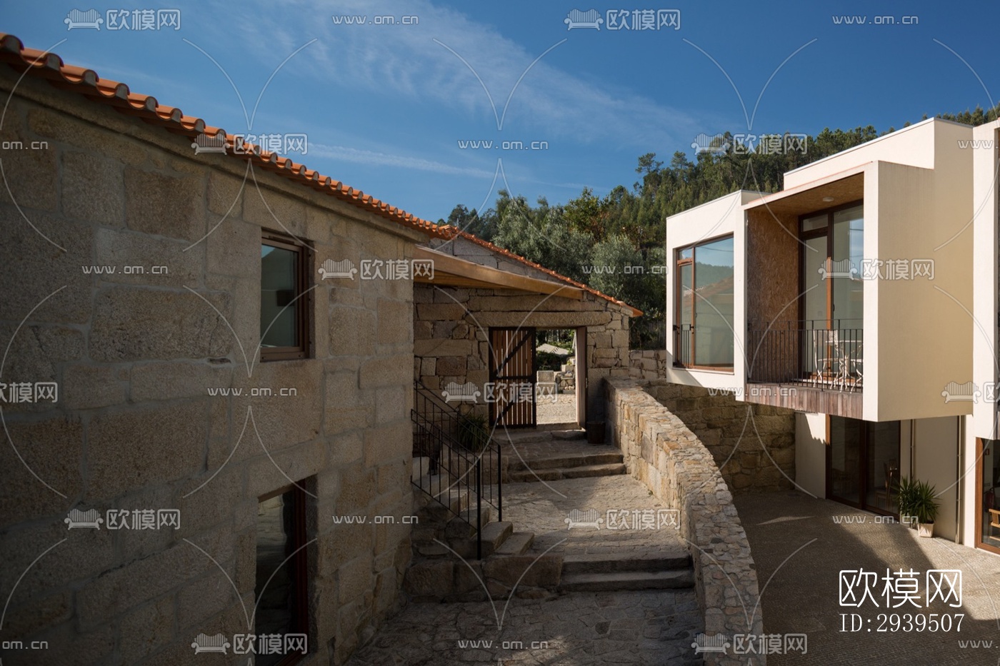 现代酒店民宿效果图下载（渲染图4）