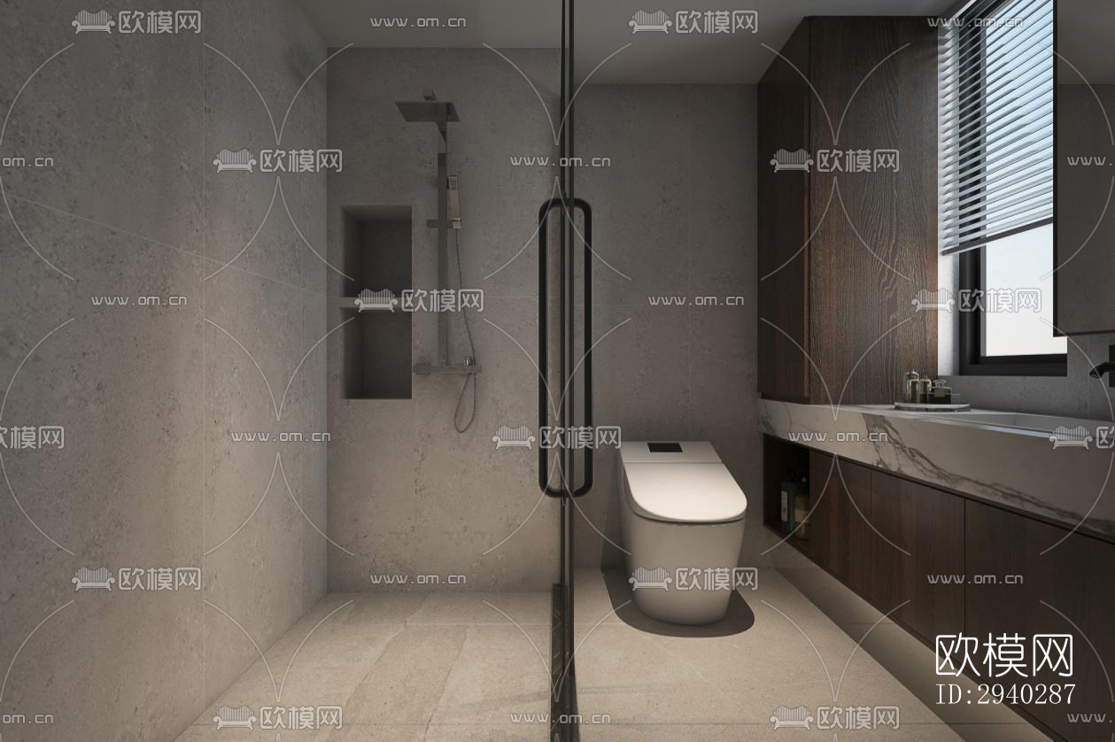 现代平层效果图下载（渲染图7）