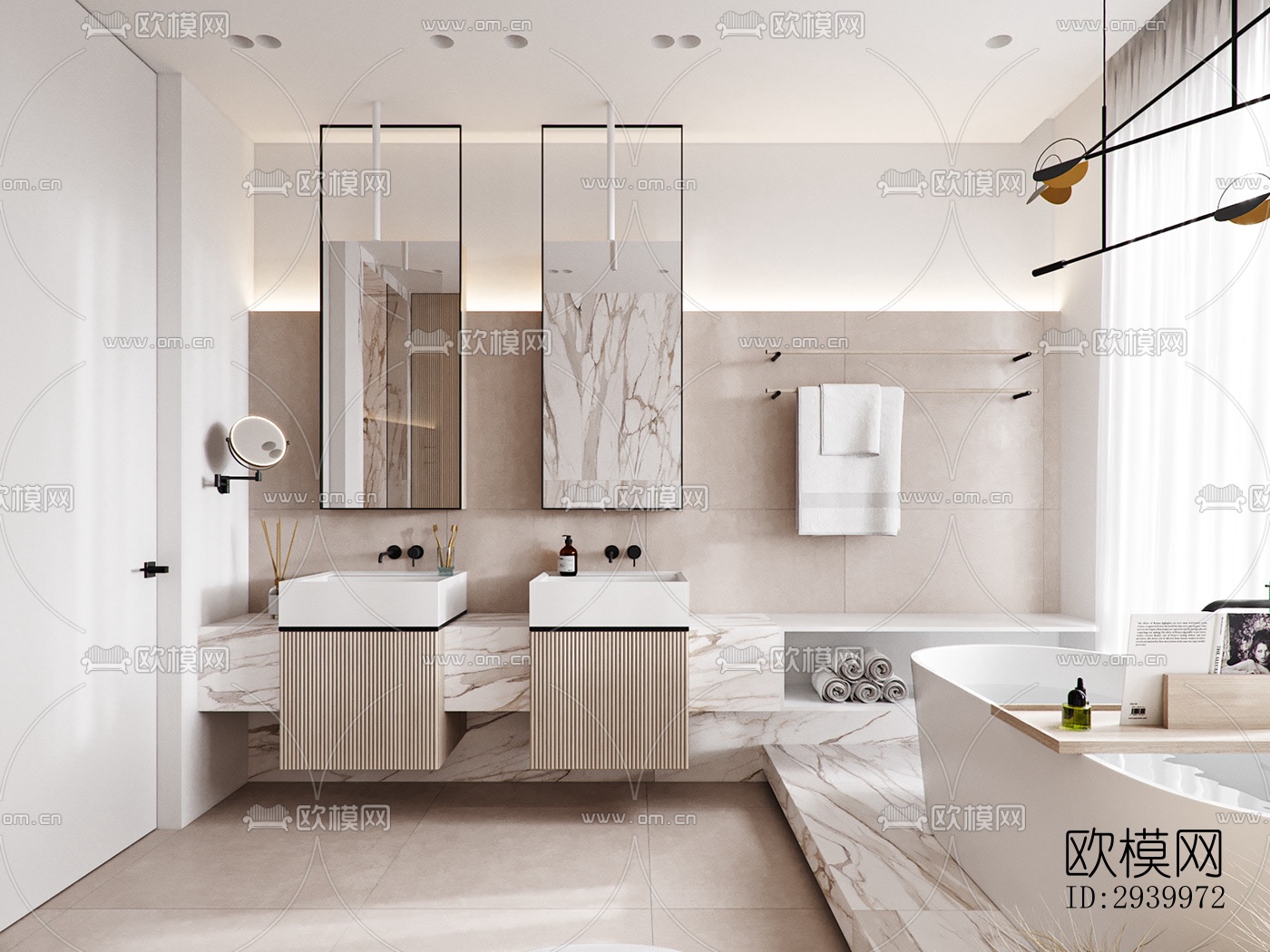 现代复式效果图下载（渲染图1）