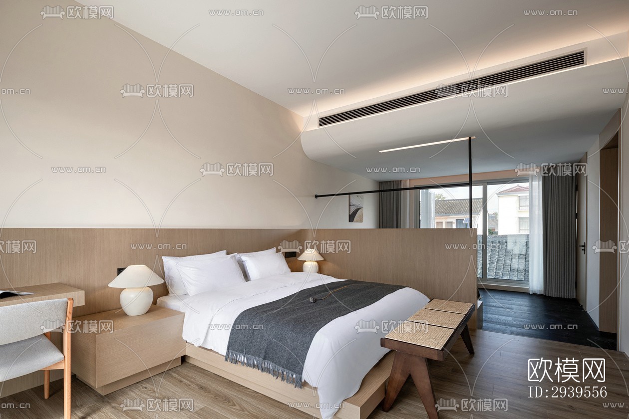 现代酒店民宿效果图下载（渲染图16）