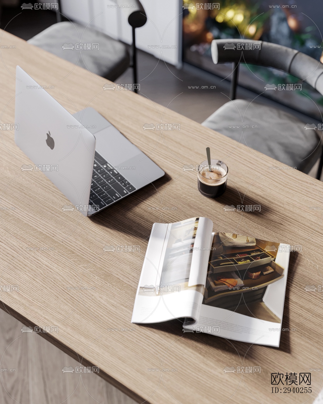 现代平层效果图下载（渲染图6）