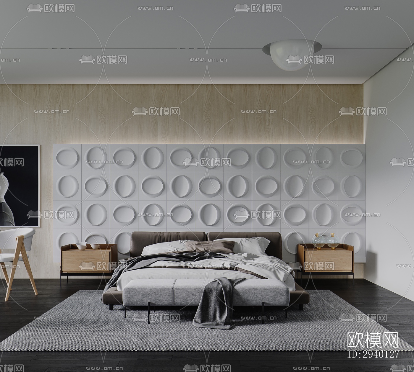 后现代平层效果图下载（渲染图1）