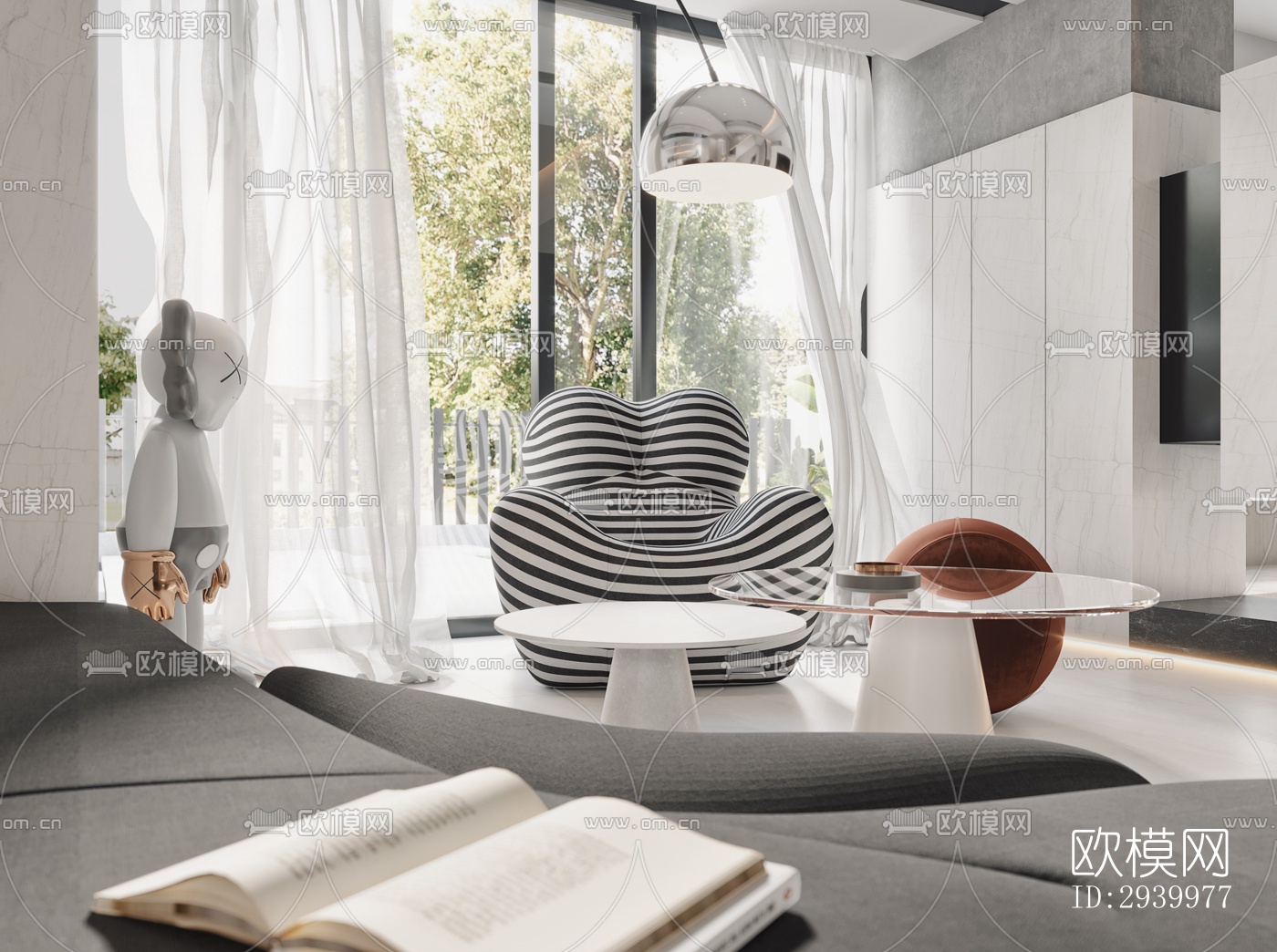 现代复式效果图下载（渲染图8）