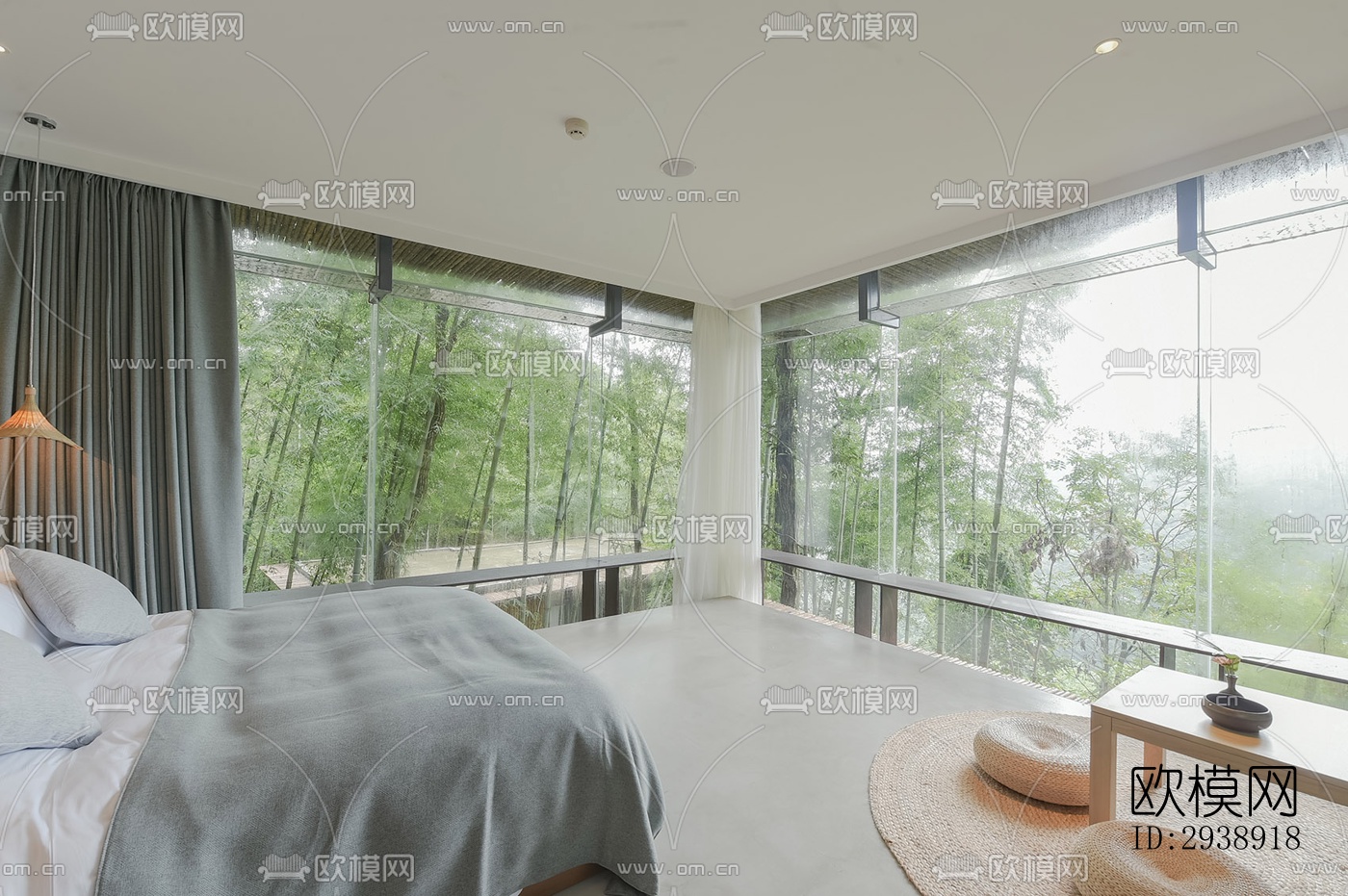 中式酒店民宿效果图下载（渲染图8）