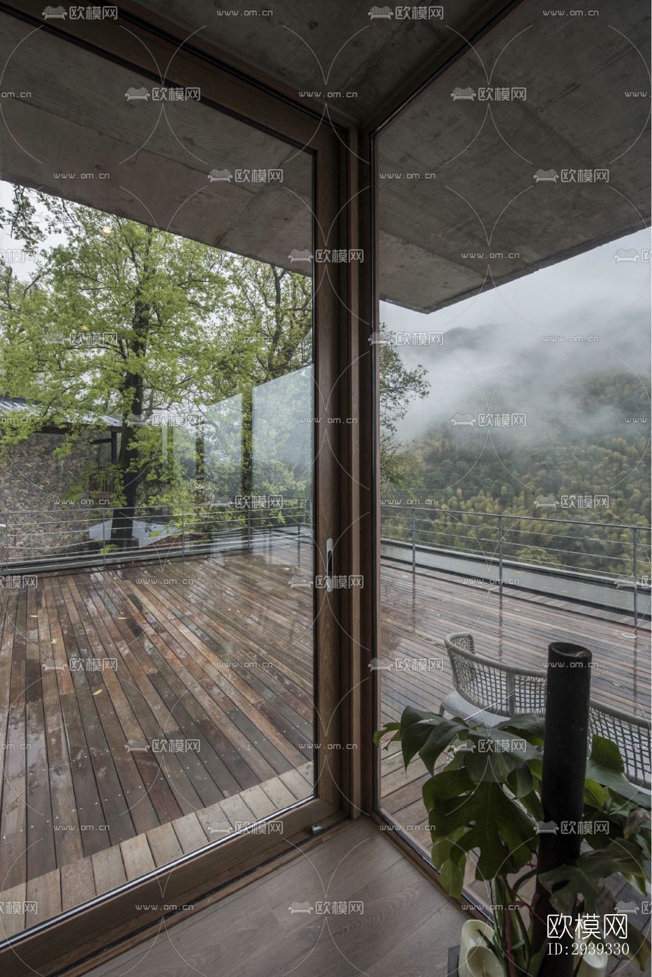 新中式酒店民宿效果图下载（渲染图11）