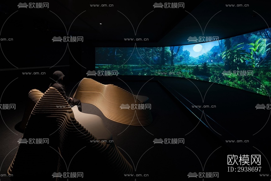 現(xiàn)代展覽展廳效果圖下載(渲染圖11)