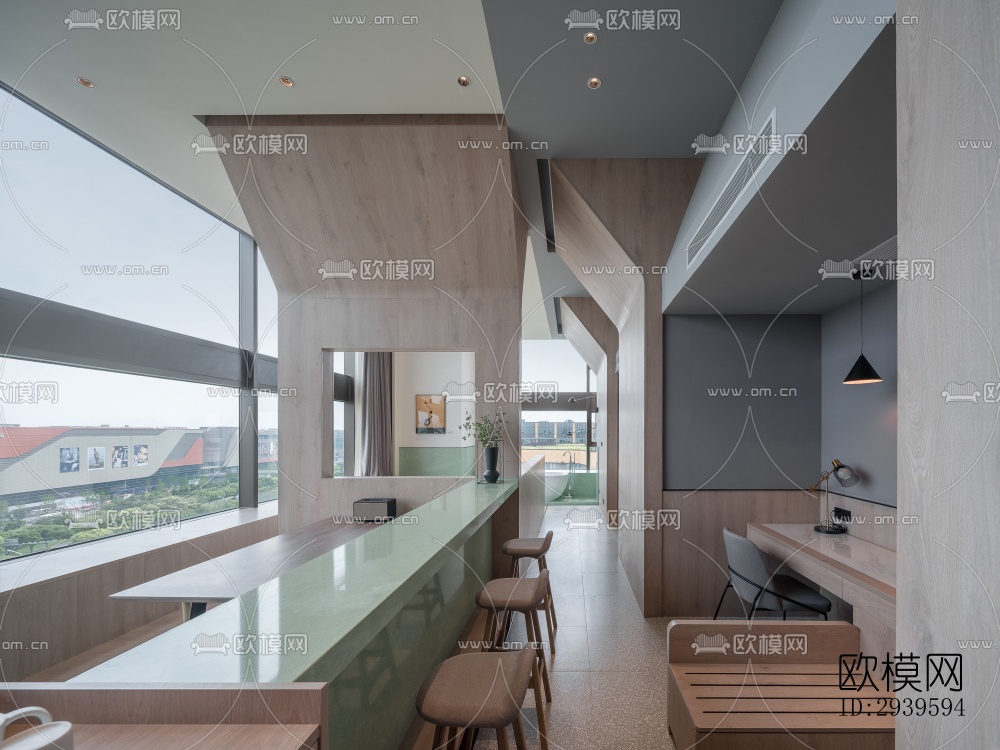 现代酒店民宿效果图下载（渲染图13）