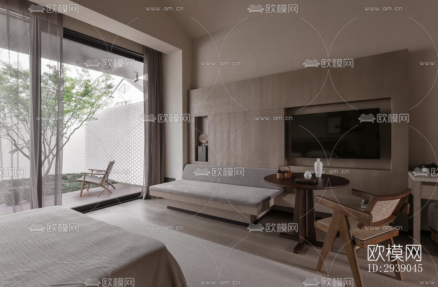 侘寂酒店民宿效果图下载（渲染图4）