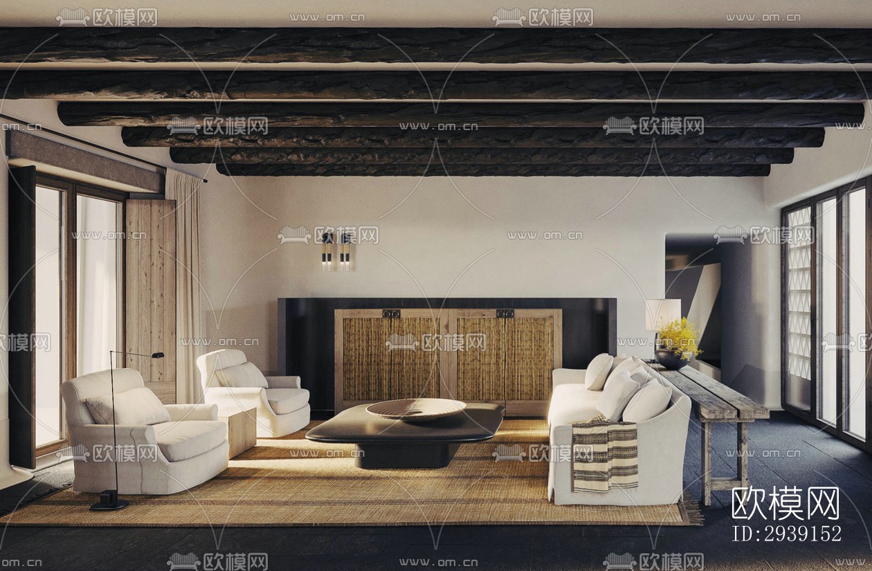 北欧酒店民宿效果图下载（渲染图1）