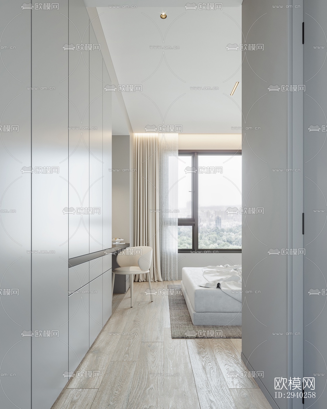 现代平层效果图下载（渲染图7）