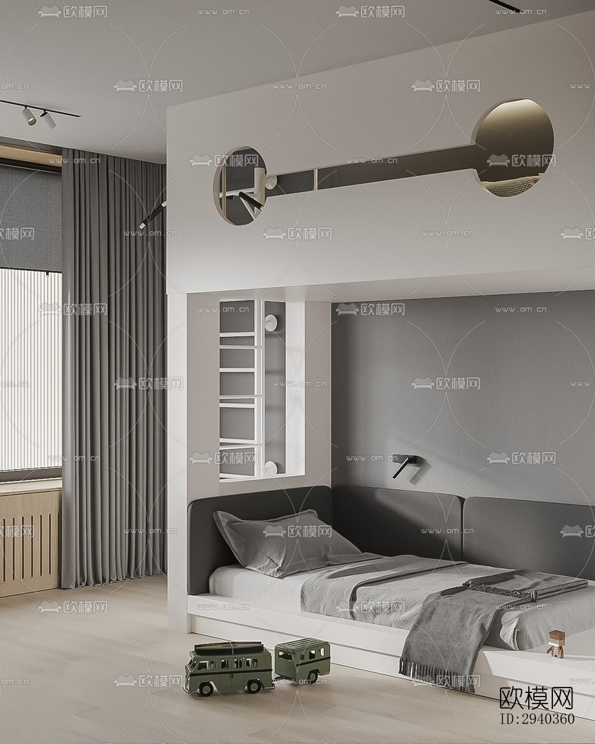 现代平层效果图下载（渲染图14）