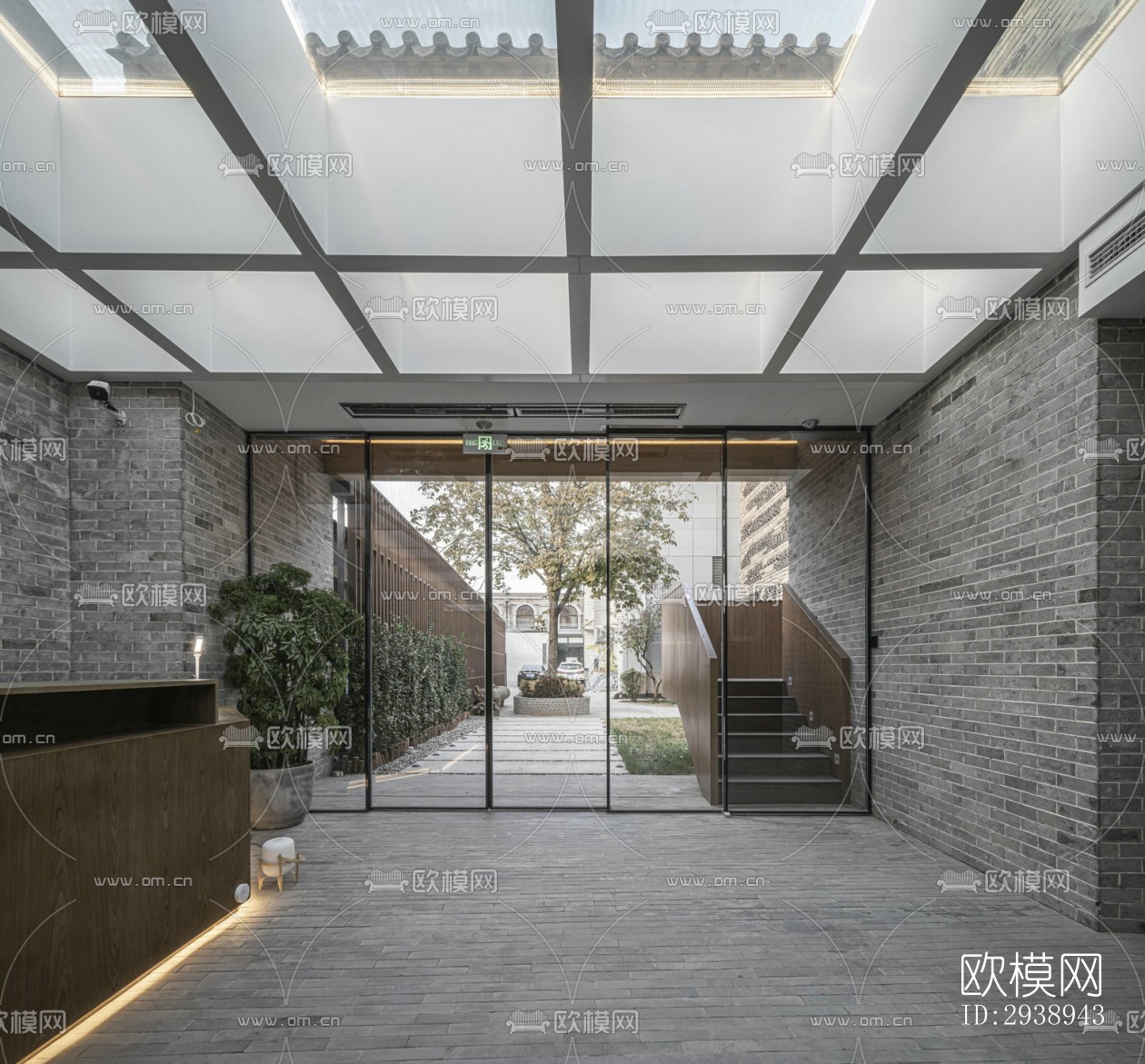 中式酒店民宿效果图下载（渲染图16）