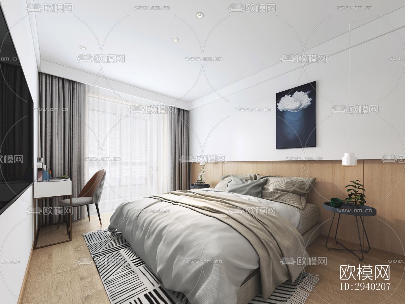 日式平层效果图下载（渲染图4）