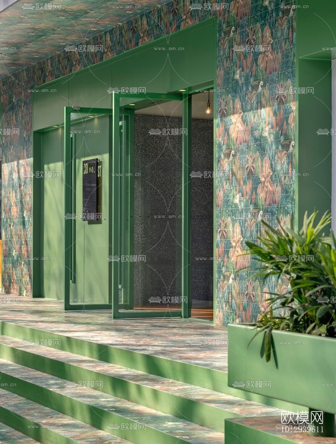 现代酒店民宿效果图下载（渲染图17）