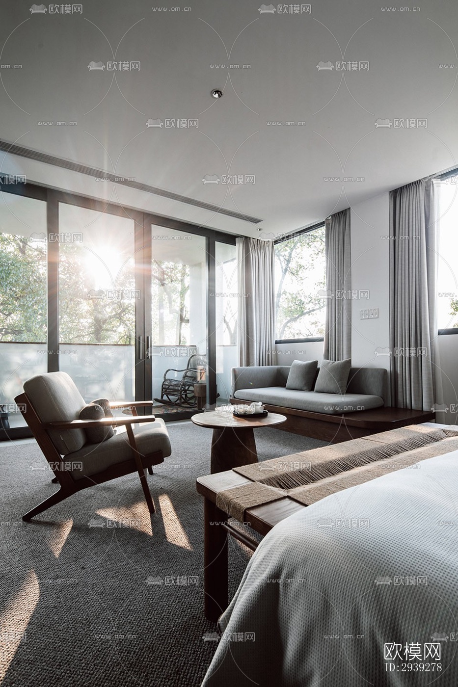 新中式酒店民宿效果图下载（渲染图14）