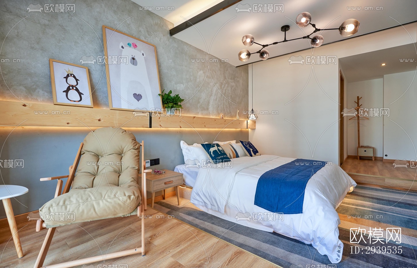 现代酒店民宿效果图下载（渲染图12）