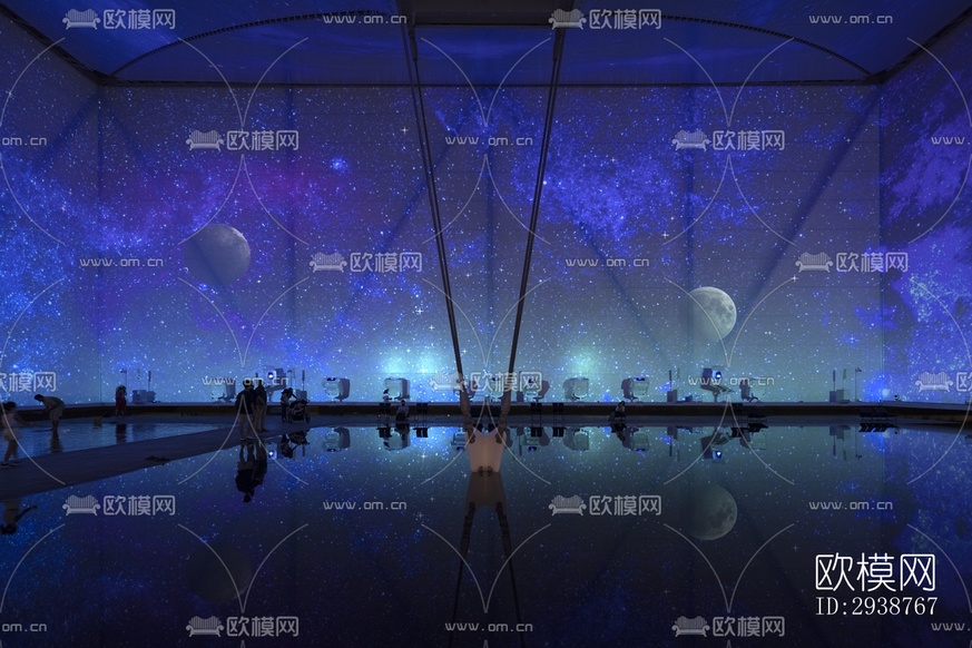 現(xiàn)代展覽展廳效果圖下載(渲染圖10)