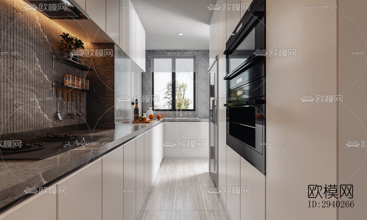 现代平层效果图下载（渲染图1）