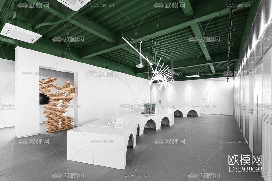 现代展览展厅效果图下载(渲染图14)