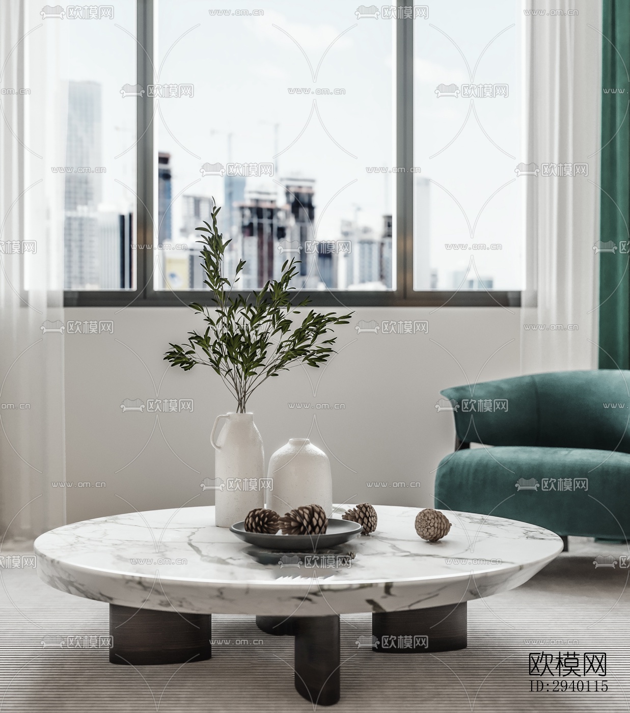 北欧平层效果图下载（渲染图7）