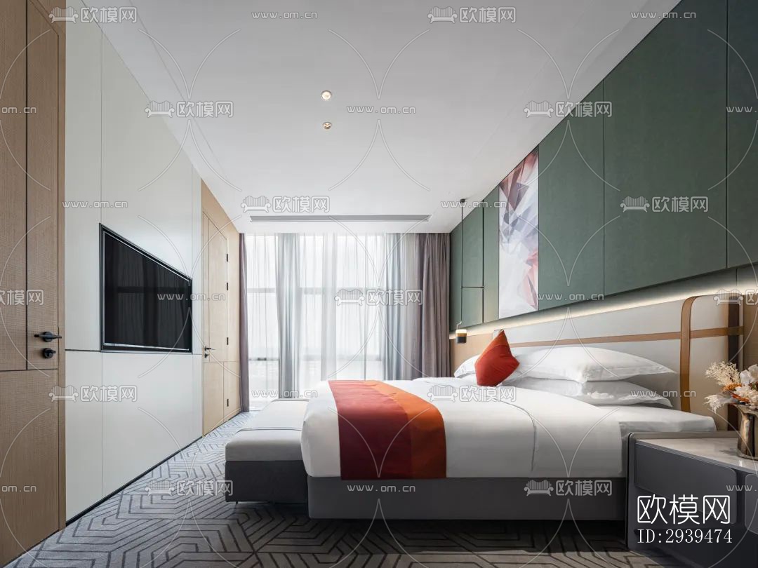 现代酒店民宿效果图下载（渲染图20）