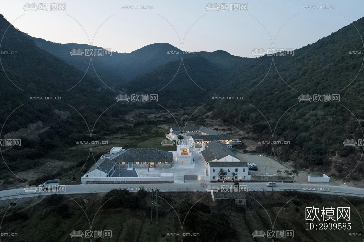 现代酒店民宿效果图下载（渲染图1）