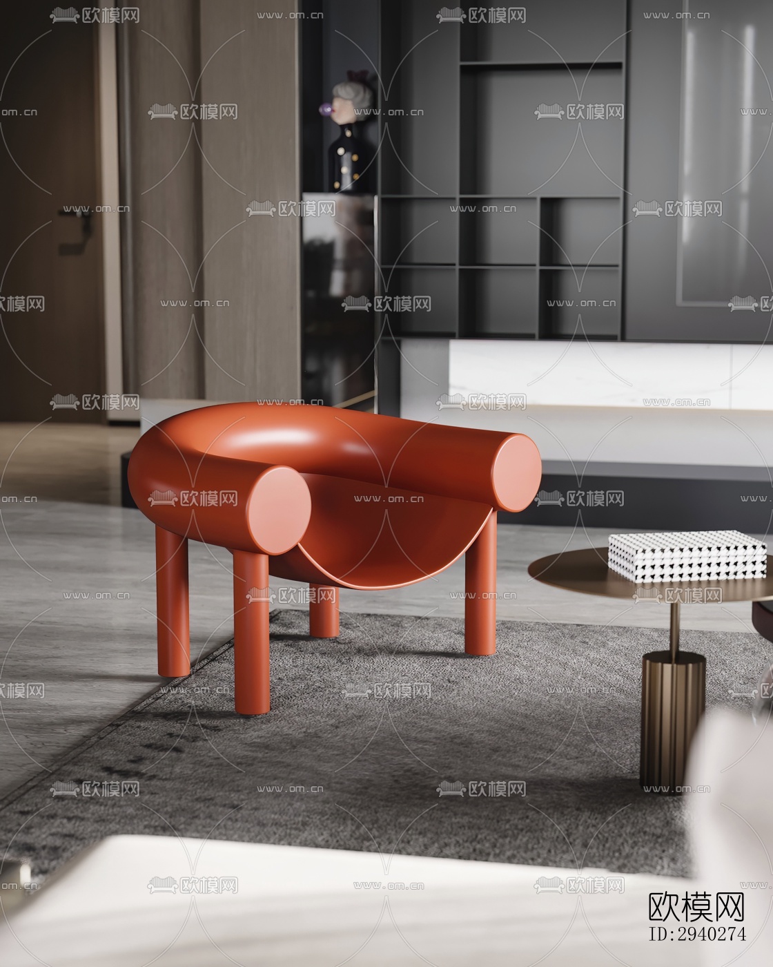 现代平层效果图下载（渲染图17）