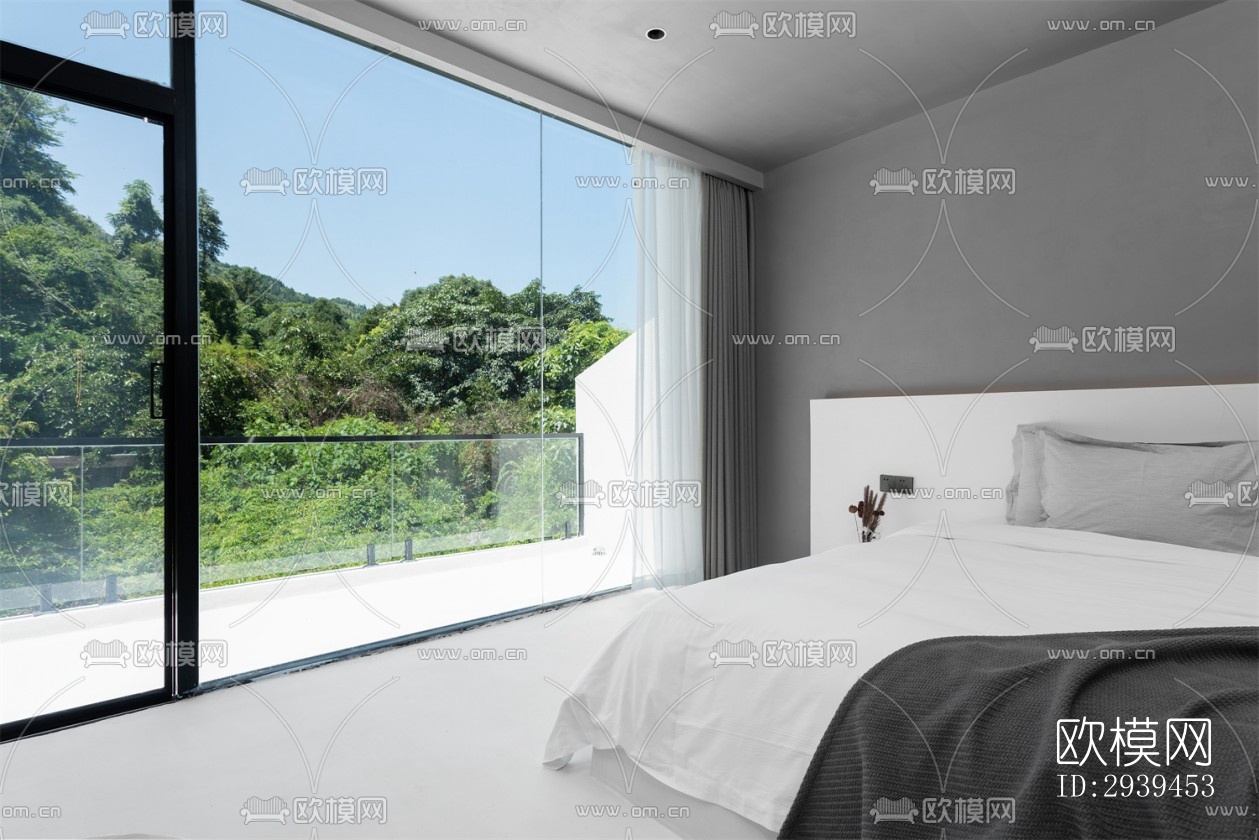 现代酒店民宿效果图下载（渲染图6）