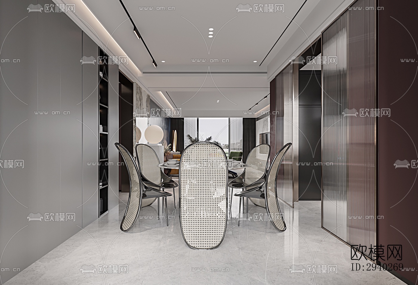 现代平层效果图下载（渲染图1）