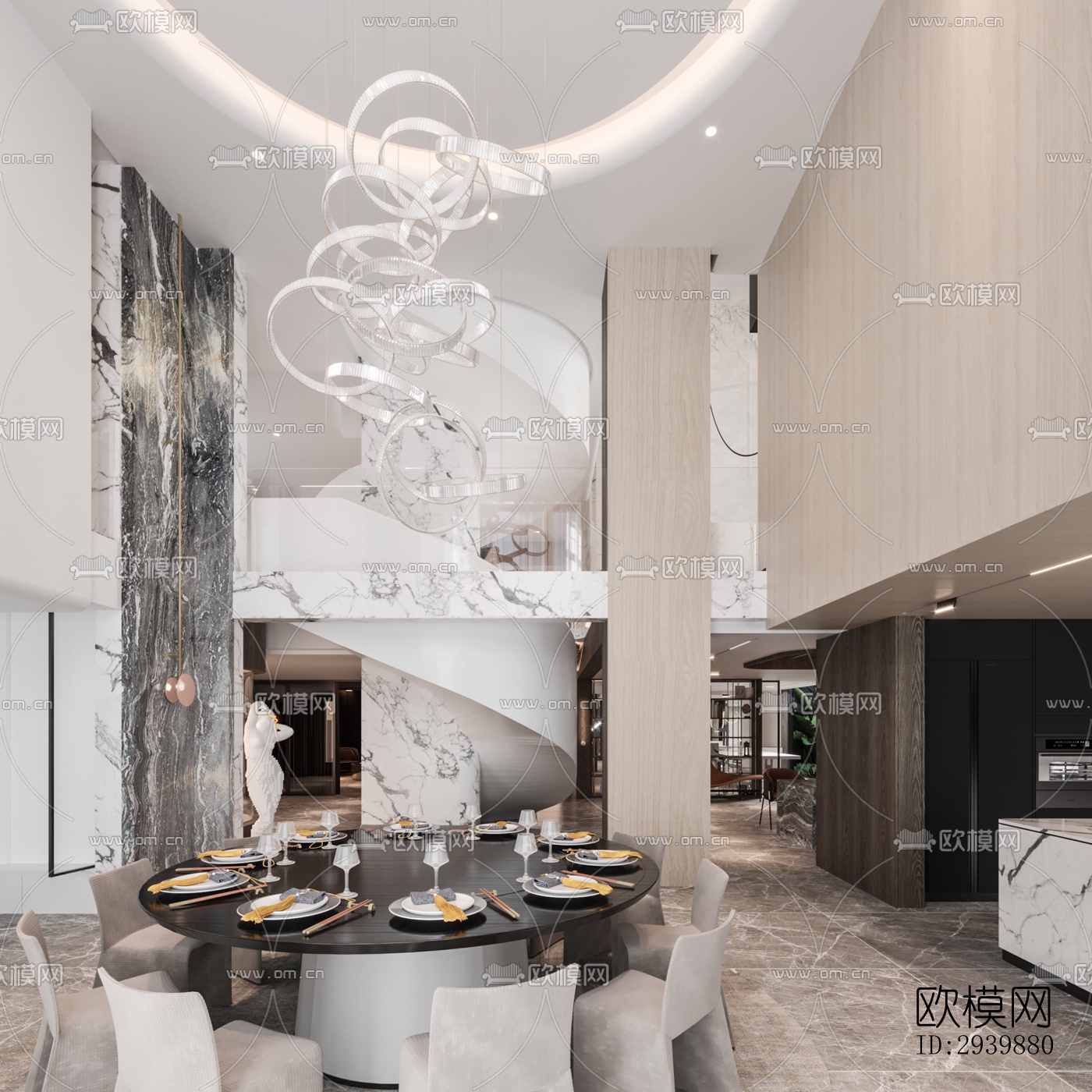 现代别墅效果图下载（渲染图1）