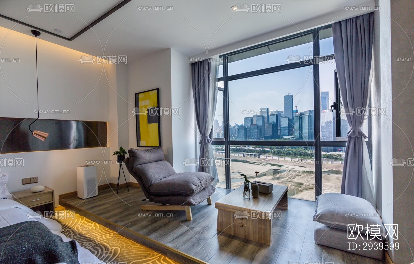 现代酒店民宿效果图下载（渲染图14）