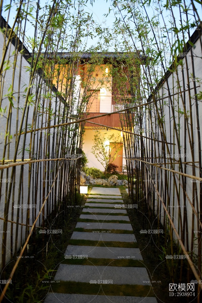 中式酒店民宿效果图下载（渲染图1）