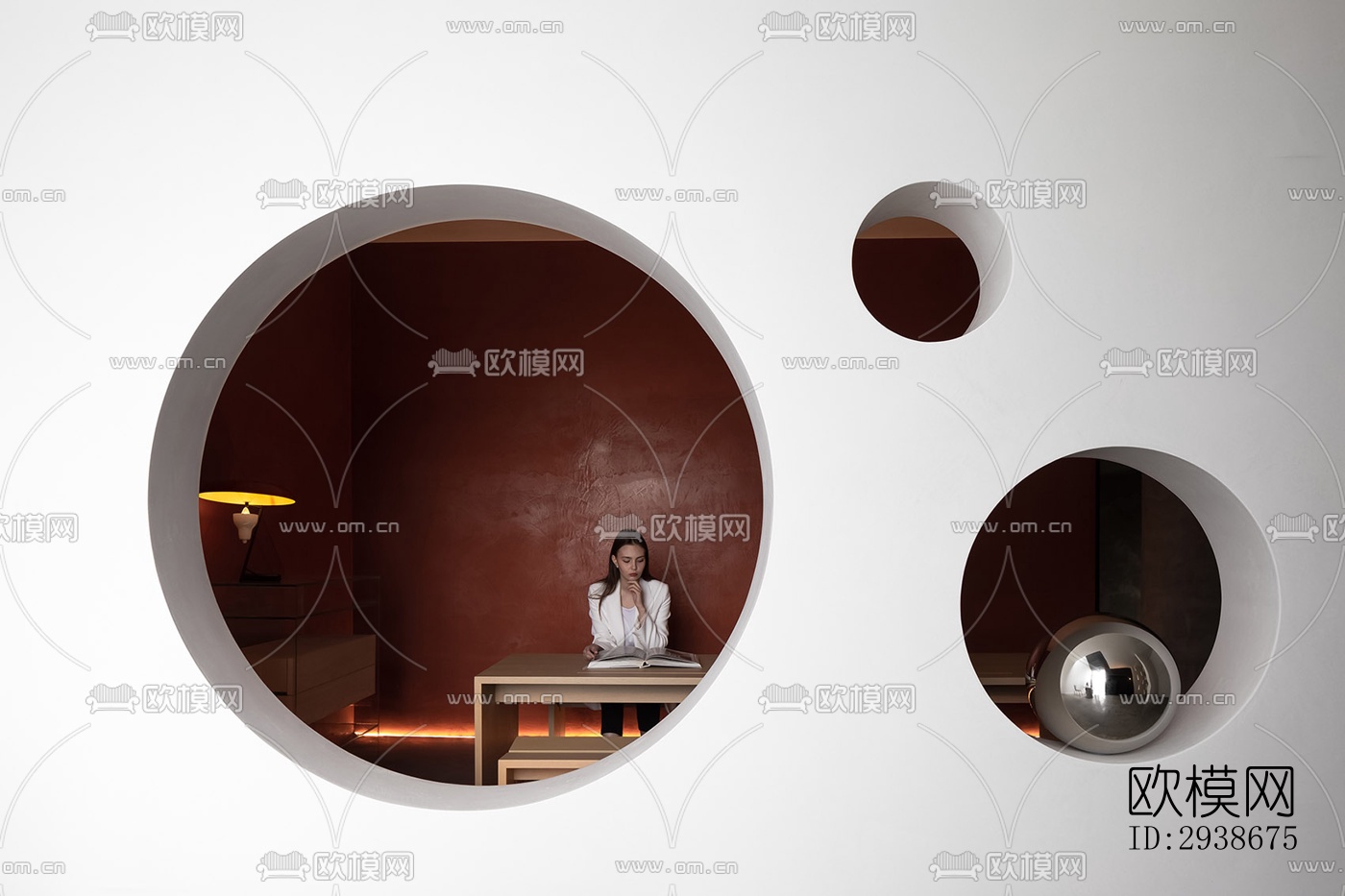 现代展览展厅效果图下载（渲染图3）