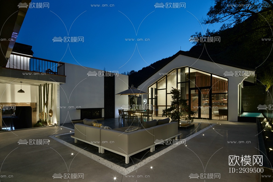 现代酒店民宿效果图下载（渲染图19）