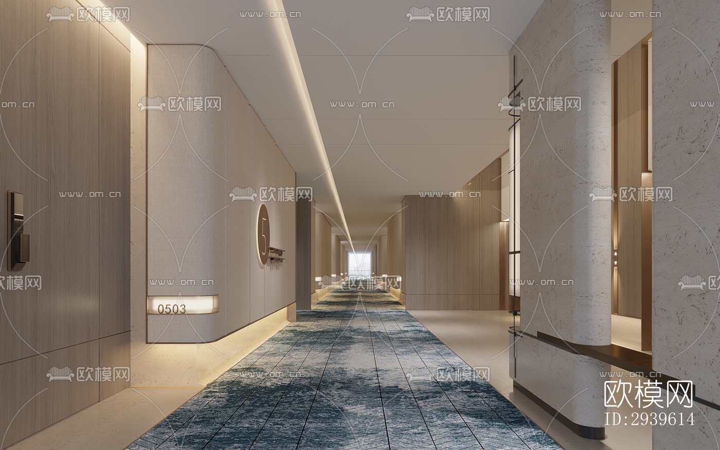 现代酒店民宿效果图下载（渲染图15）