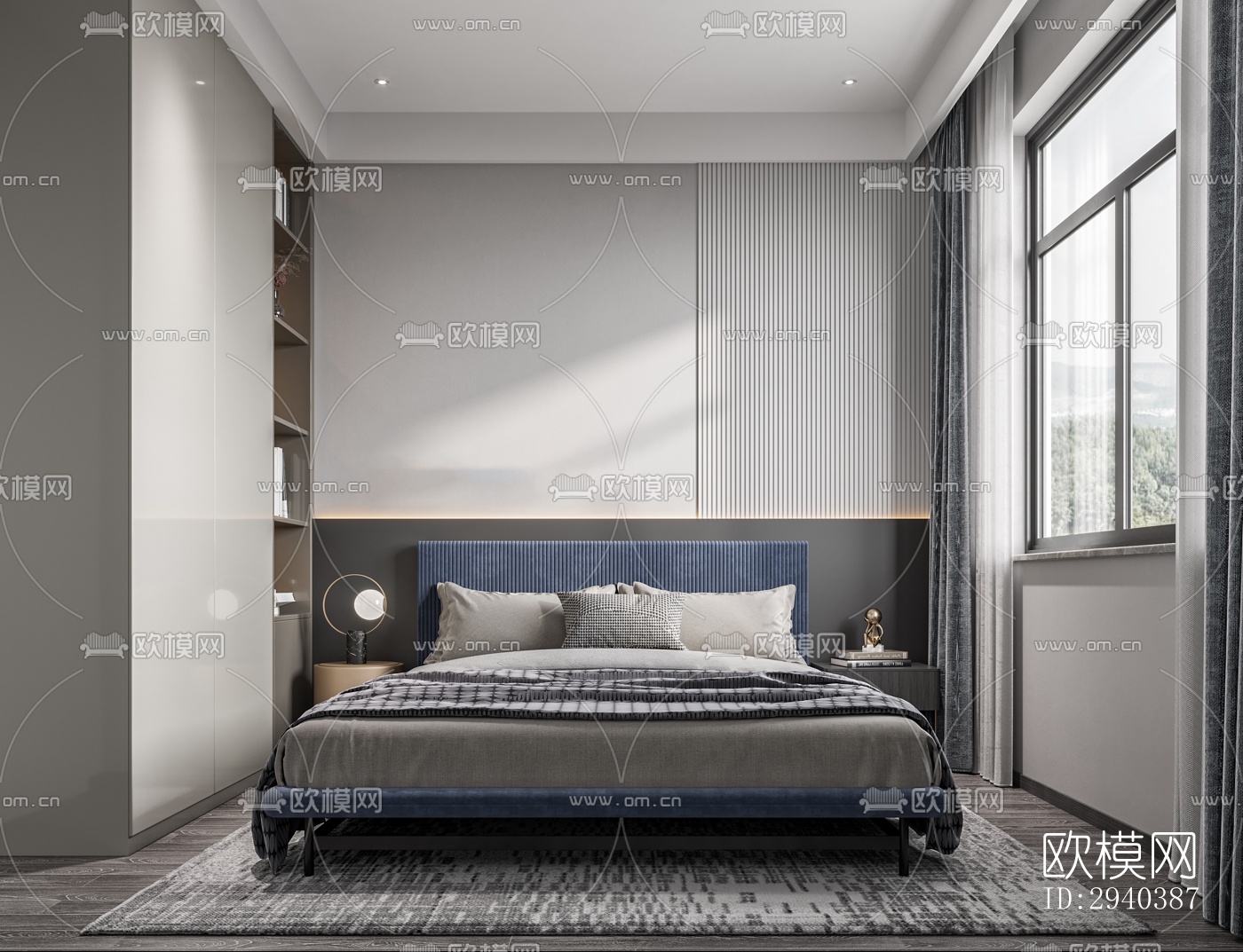 现代平层效果图下载（渲染图3）