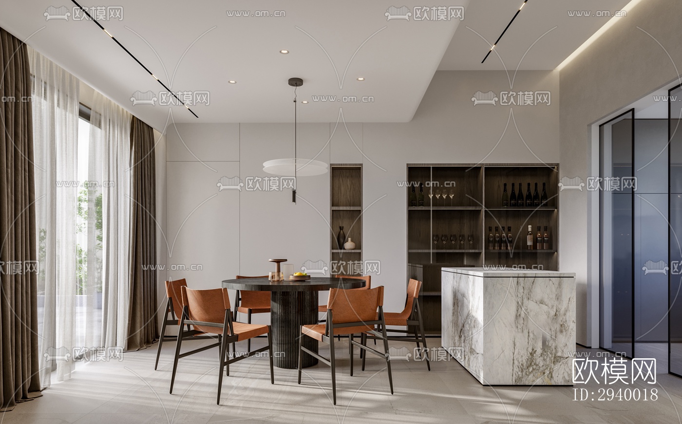 侘寂平层效果图下载（渲染图14）