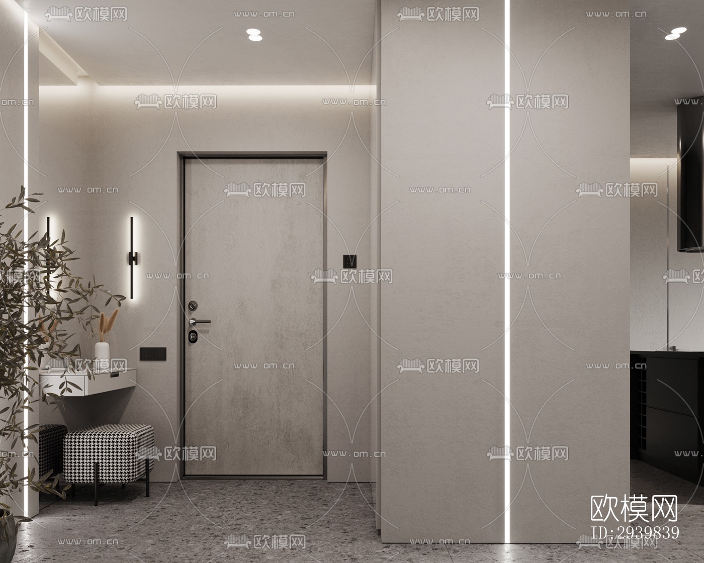 现代公寓效果图下载（渲染图2）