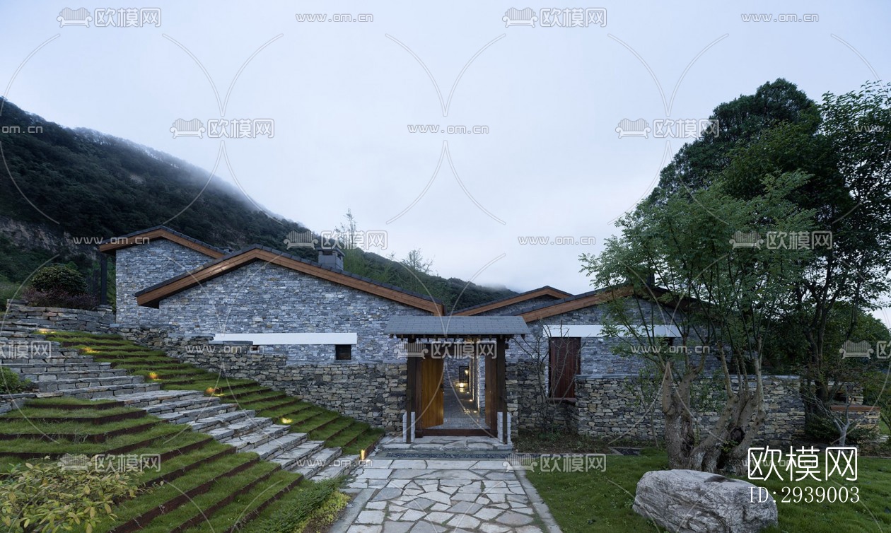 侘寂酒店民宿效果图下载（渲染图13）