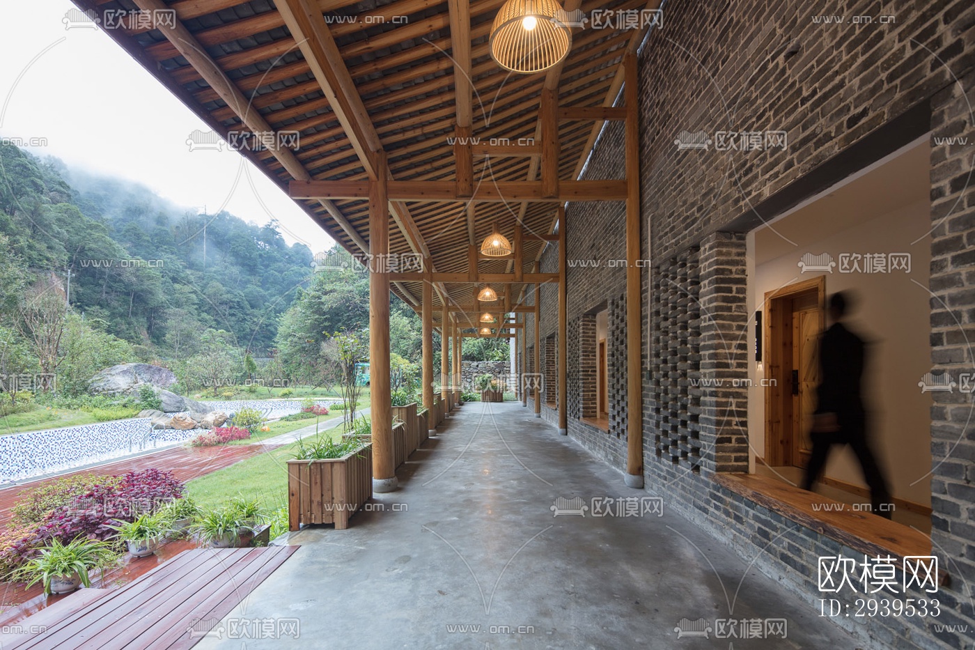 现代酒店民宿效果图下载（渲染图13）