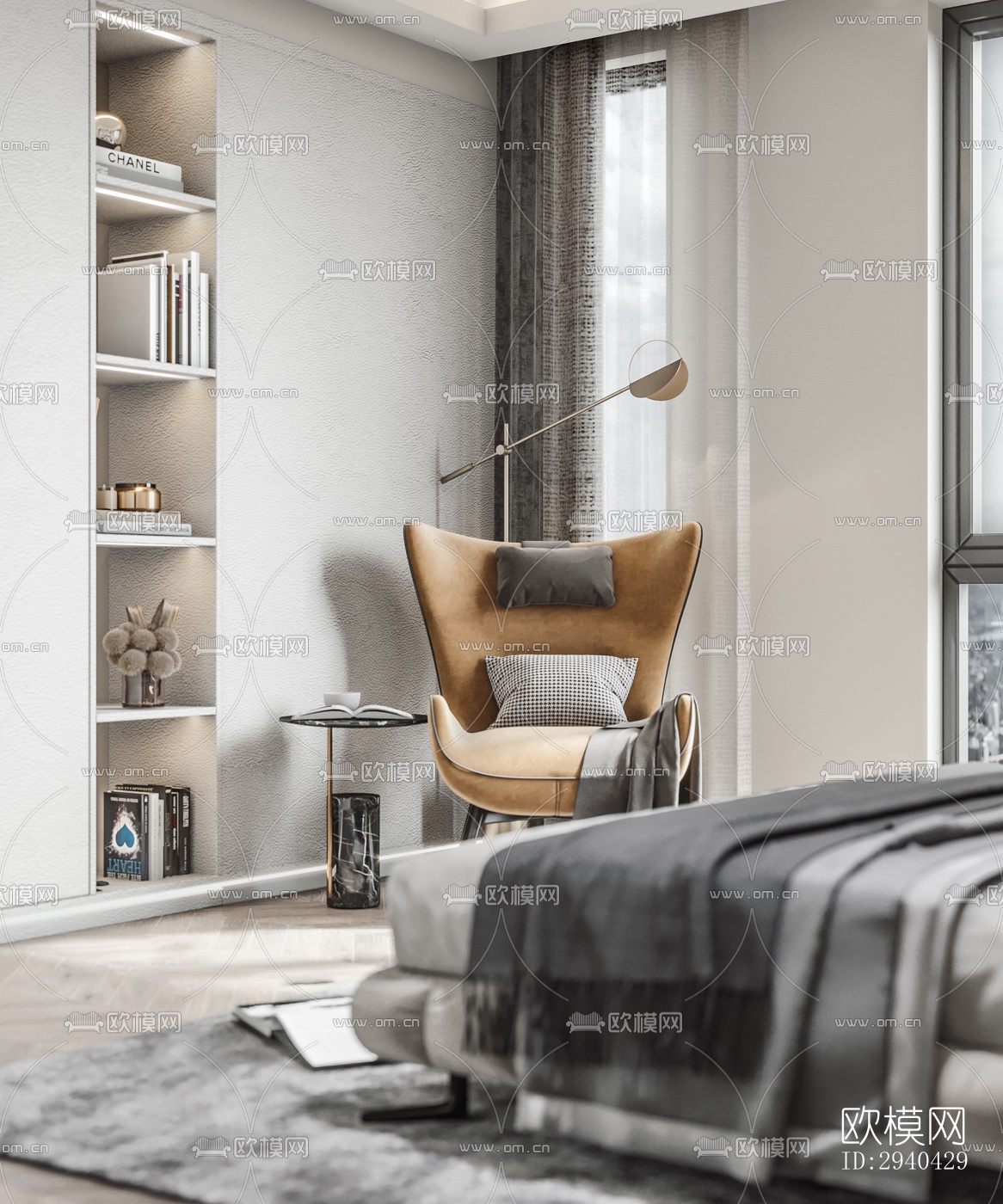 现代平层效果图下载（渲染图2）