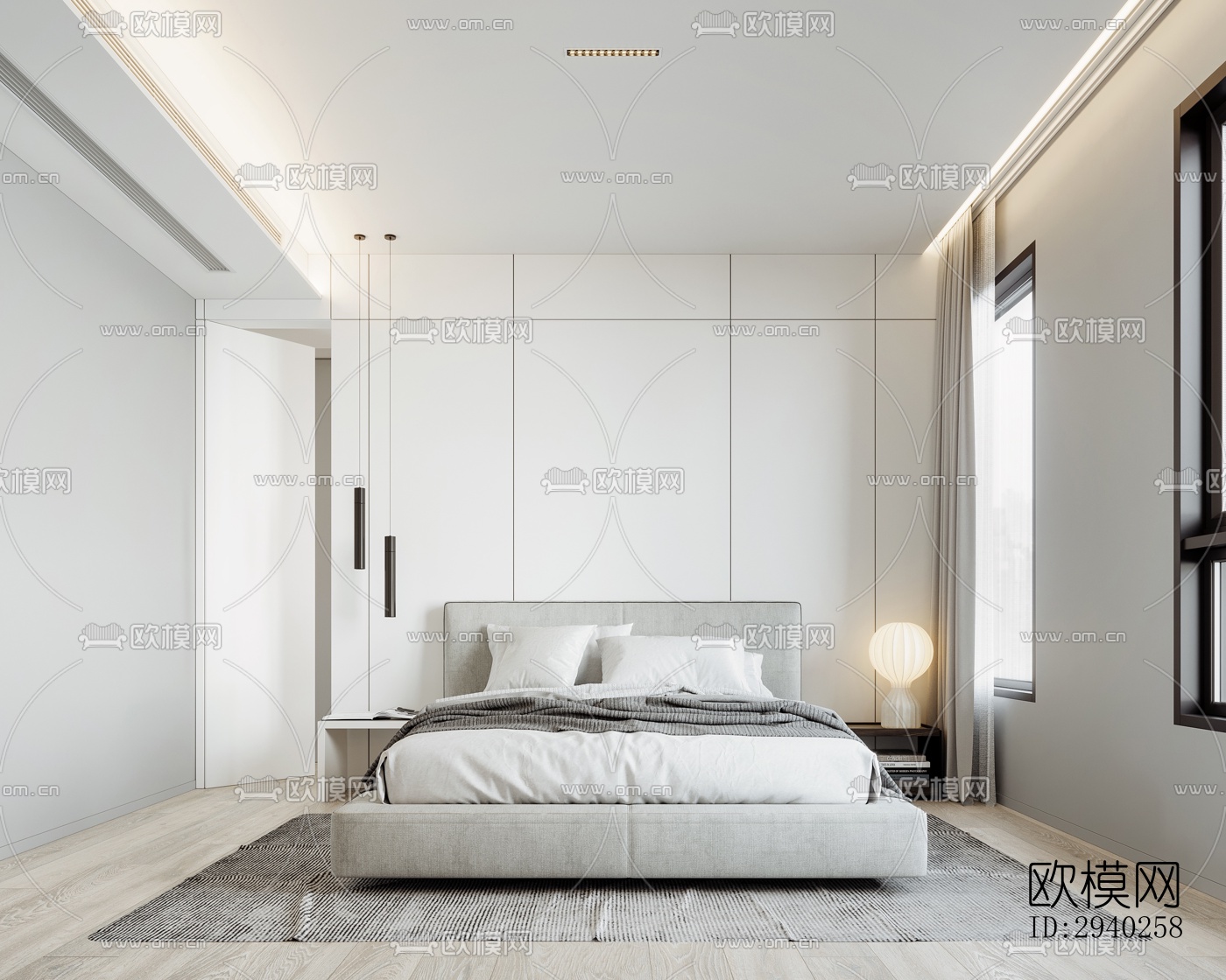 现代平层效果图下载（渲染图18）