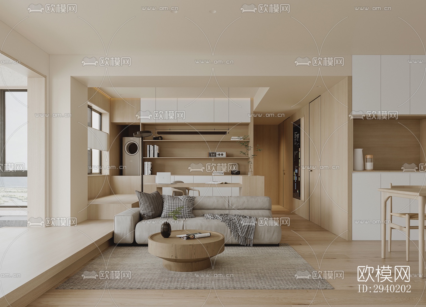 日式平层效果图下载（渲染图8）