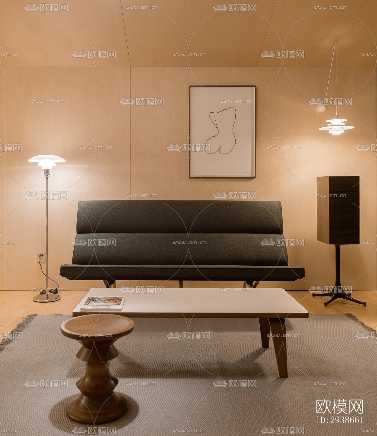 现代展览展厅效果图下载（渲染图3）