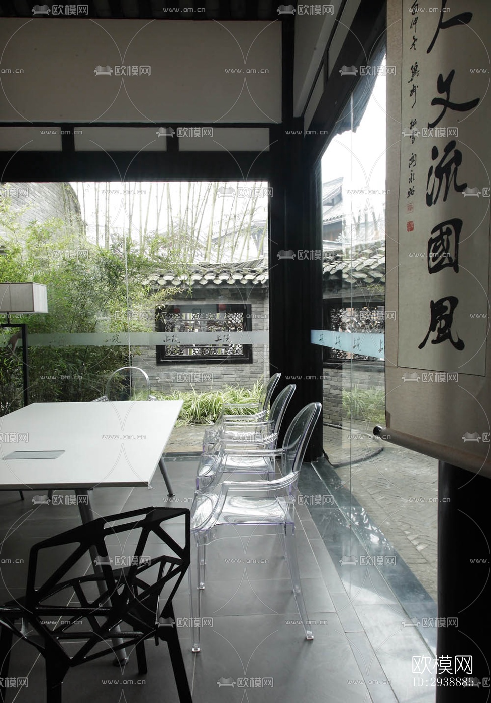 中式酒店民宿效果图下载（渲染图4）