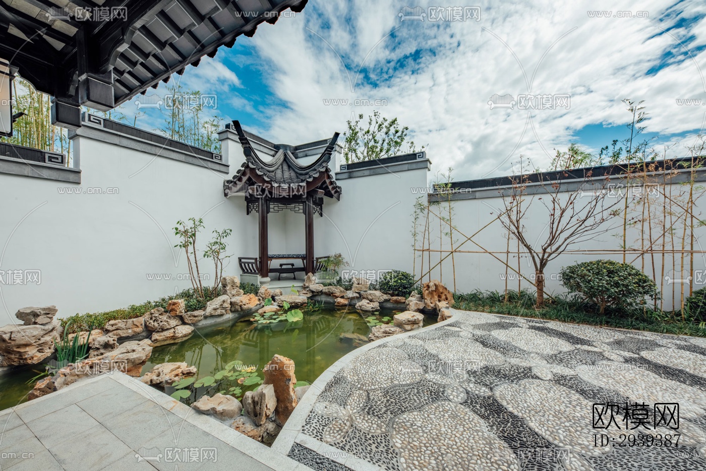 新中式酒店民宿效果图下载（渲染图15）