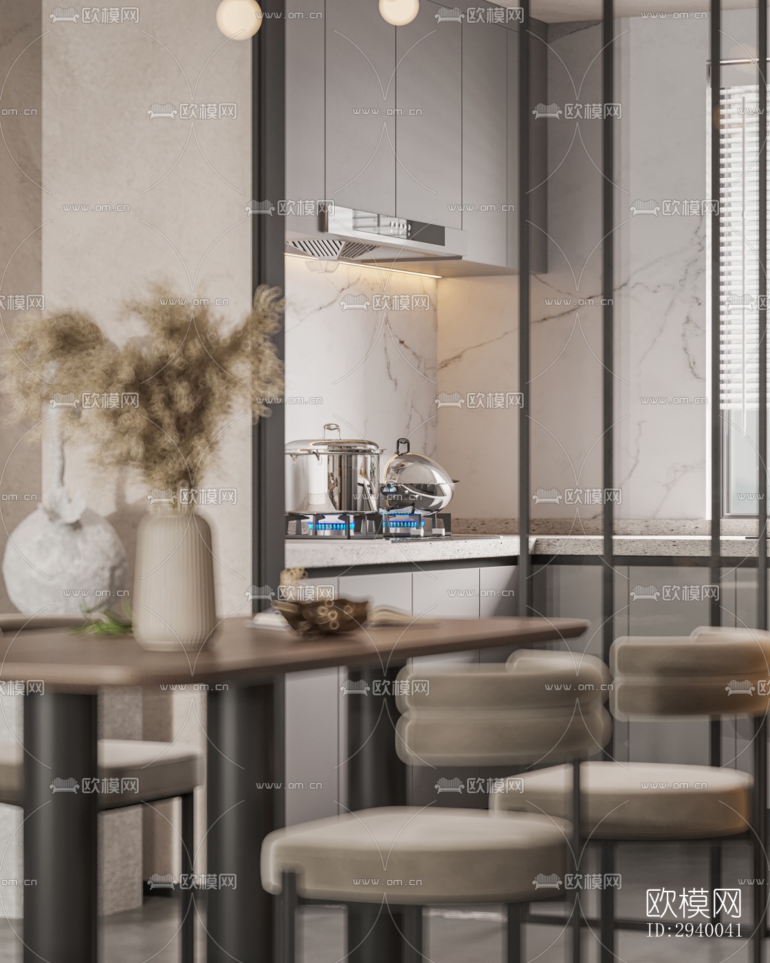 侘寂平层效果图下载（渲染图8）